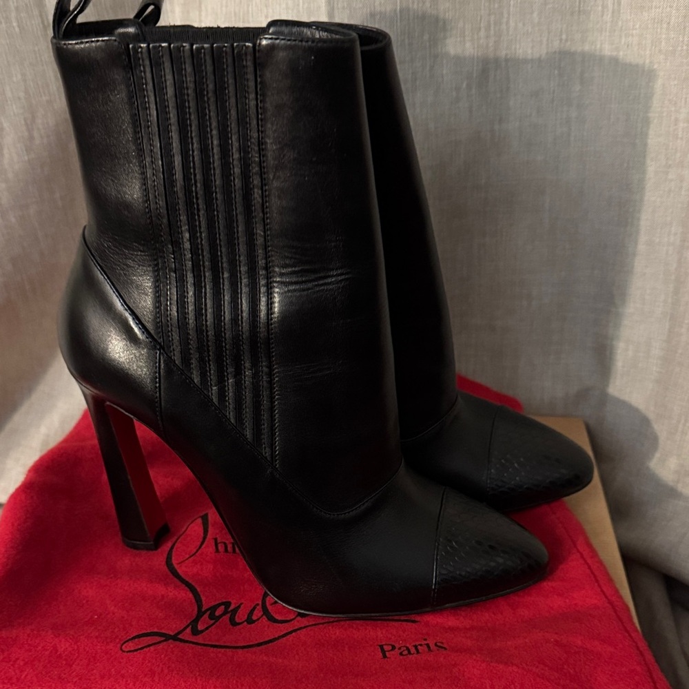 Christian Louboutin Black Heeled Boots
